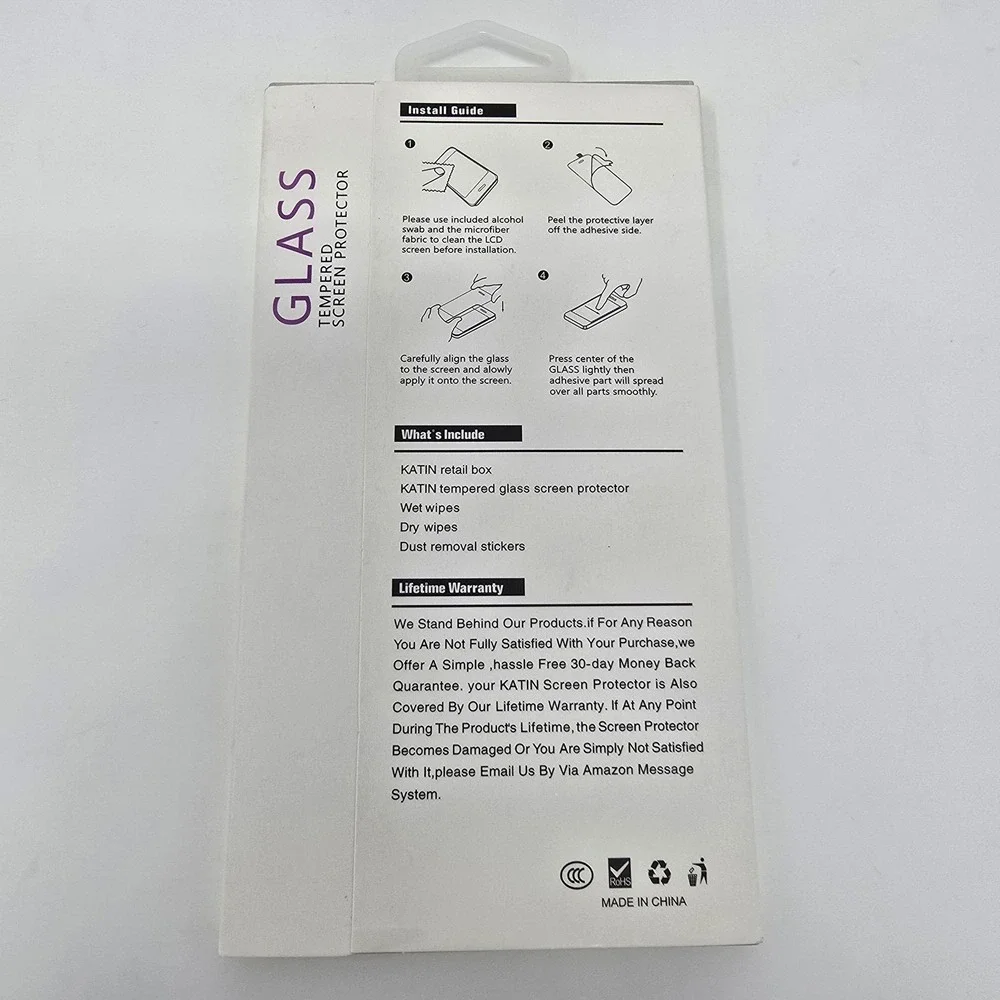 KATIN Tempered Glass Screen Protector for Samsung Galaxy S5‎ 2 Pack 9H Clear